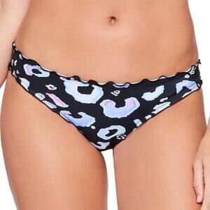 Salt+Cove Animal print ruffled bikini swim bottom